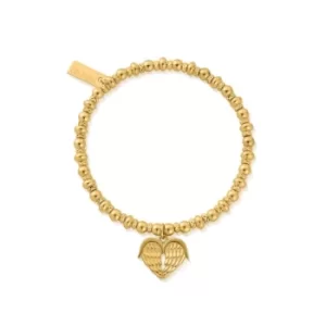 image of ChloBo GBDS1024 Gold Tone Didi Sparkle Heavenly Heart Bracelet