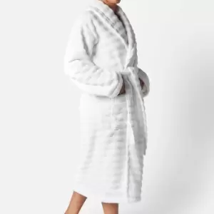 image of ESPA Ribbed Wave Bath Robe - White - White - L/XL