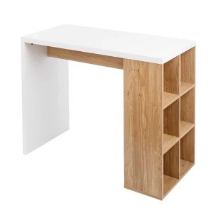 image of Ryman Kuber Oak Effect Desk & Cube Side Storage