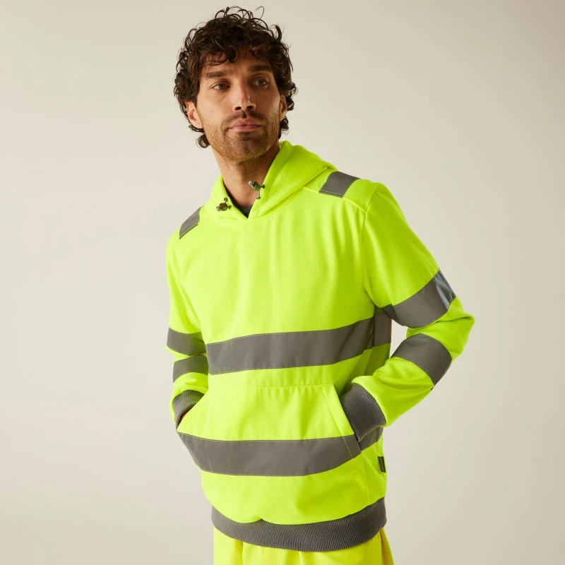 Image of Regatta Mens Hi-Vis Pro Contract Hoodie Yellow male S