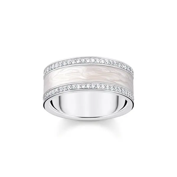 image of Thomas Sabo Sterling Silver Sterling Silver Enamel With Zirconia White