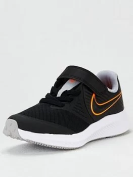 Image of Nike Childrens Star Runner 2 Trainers - Black/Orange, Size 13