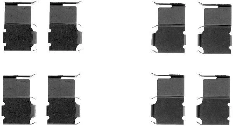 Image of HELLA Brake pad fitting kit HELLA 8DZ 355 204-811