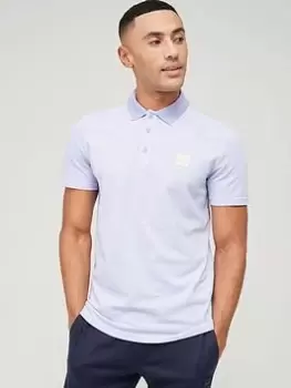 Image of BOSS PeOxford Polo Shirt, Light Purple, Size XL, Men