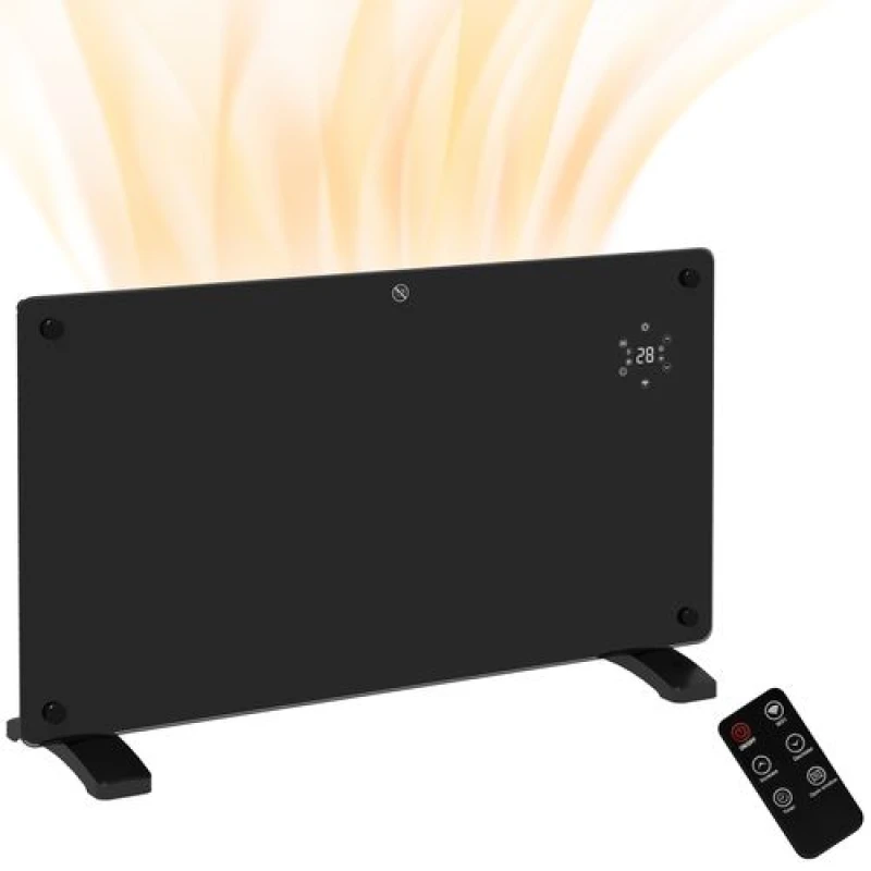 Image of HOMCOM HOMCOM 1500W Electric Space Heater Radiator WiFi Smart App 24Hr 7 Day Timer - 71W x 21.5D x 44.5D cm