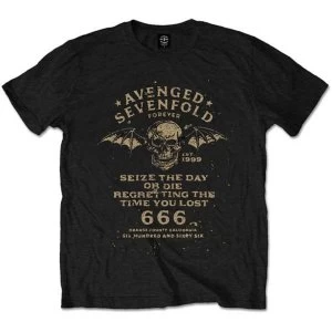 Image of Avenged Sevenfold Seize The Day Mens Large T-Shirt - Black