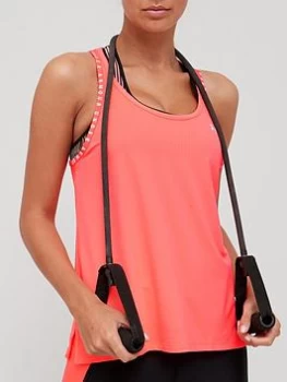Image of Under Armour Training Knockout Tank Top - Pink/White Size XS Women