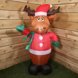 Image of 120cm Illuminated Christmas Inflatable Festive Reindeer