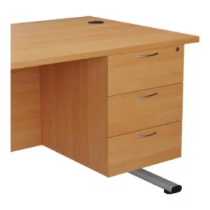 Image of Jemini Beech 3 Drawer Fixed Pedestal TESHP3BE