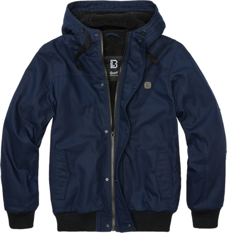 Image of Brandit Essential Canvas Textile Jacket, blue, Size S for Men