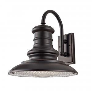 Image of 1 Light Outdoor Large Fisherman Dome Wall Lantern Light Restoration Bronze IP44, E27