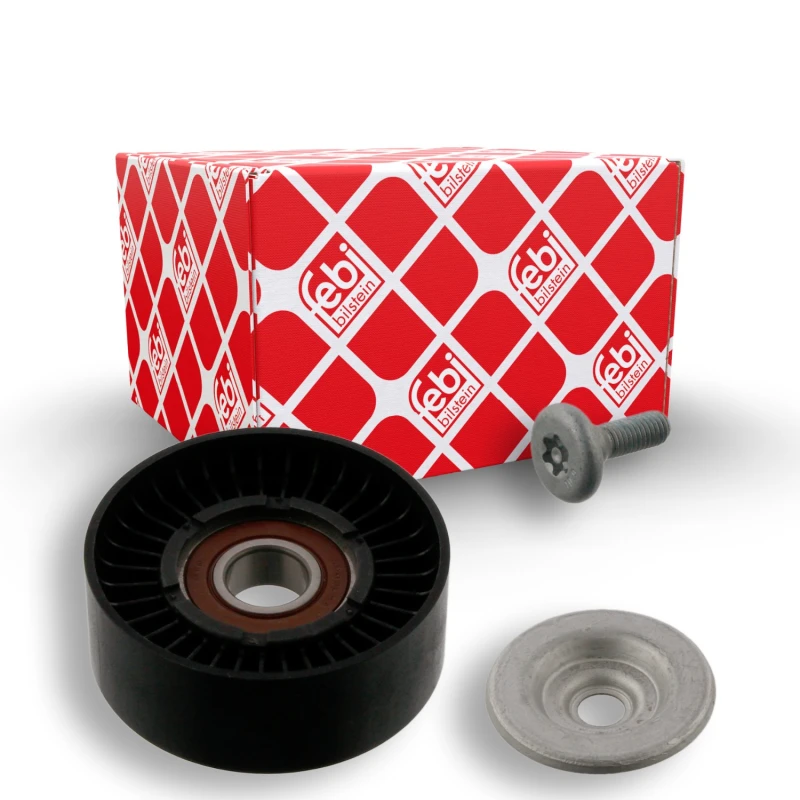 Image of FEBI BILSTEIN 36933 Idler Pulley with screw Plastic Deflection/Guide Pulley,v-ribbed belt (312)