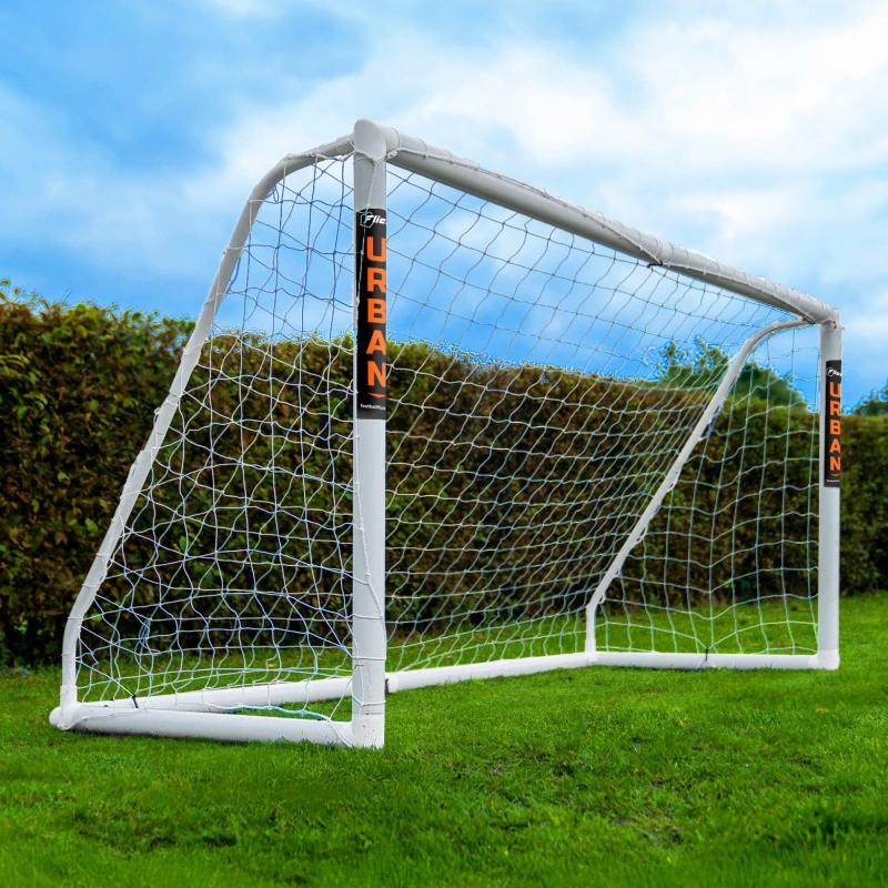 Image of Football Flick Urban UPVC Goal 8 X 4 Football Goals Large White 41821501430