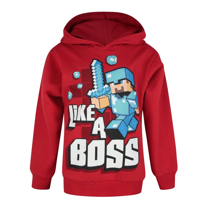 Image of Minecraft Hoodie Red male