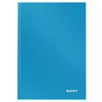 image of LEITZ Solid Casebound Notebook A5 Ruled Paper Light Blue Not perforated 80 Pages Pack of 6