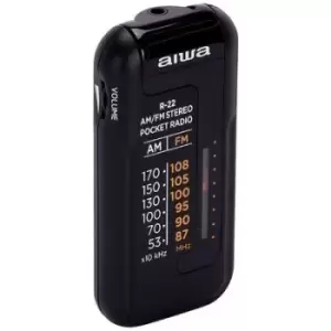 image of Aiwa R-228K Pocket radio AM, FM Black