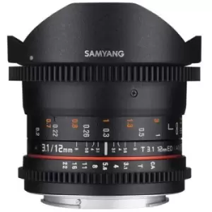 image of Samyang 12mm T3.1 ED AS NCS Fisheye VDSLR Lens - Canon Fit