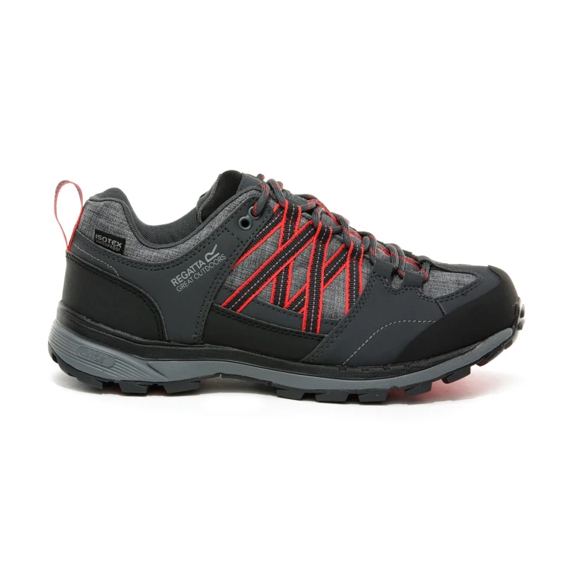 Image of Regatta Womens Samaris Waterproof Walking Shoes Granit/RdSky female 3 (36)