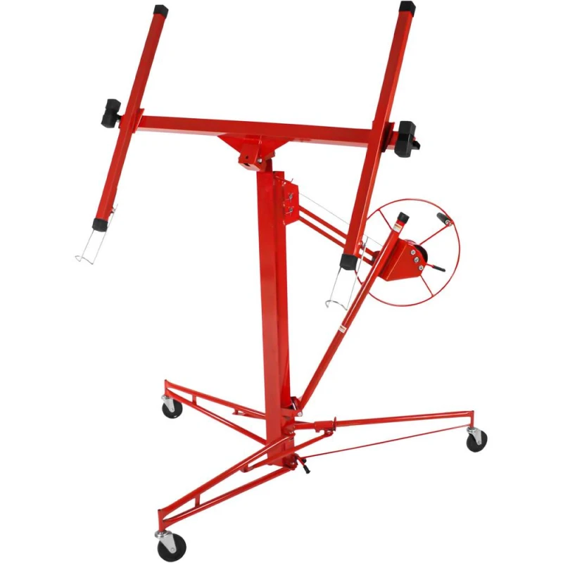 Image of Tectake Plasterboard Lifter - 1-Man Operation, Height 140 - 355 Cm, Width 125 - 295cm - Red