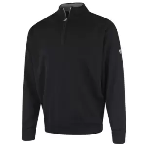 Image of ISLAND GREEN MENS LINED KNITTED SWEATER BLACK 2XL