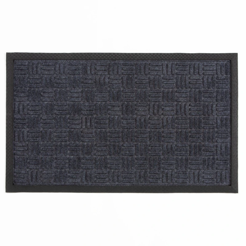 Image of Esselle Millbrook Backed Polypropylene Mat Cross Embossed Mat Grey unisex
