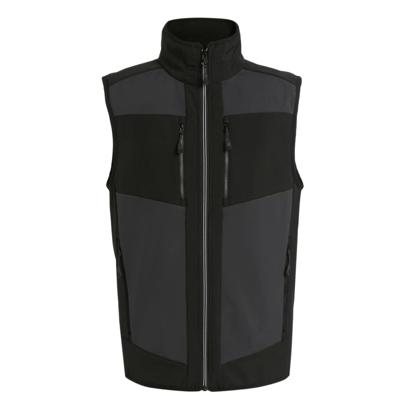 Image of Regatta Professional Mens Colour Block Softshell Body Warmer in Pale Grey Size: XS Pale Grey Male XS