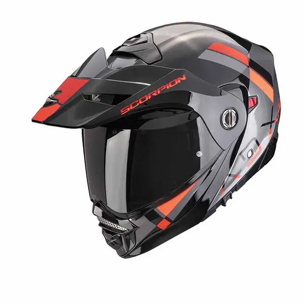 Image of Scorpion ADX-2 Galane Silver Black Red Adventure Helmet Size XS