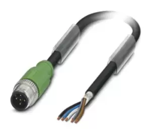 image of Phoenix Contact 1682731 Sensor Cord, 5P, M12 Plug-Free End, 5M