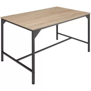 Image of Dining table Belfast - side table, kitchen table, coffee table - industrial wood light, oak Sonoma - industrial wood light, oak Sonoma