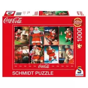 Image of Schmidt: Coca Cola Santa Claus Happy Holidays Jigsaw Puzzle - 1000 Pieces