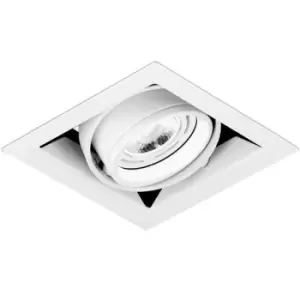 image of Aurora Adjustable IP20 GU10 Non-Integrated Downlight Matt White- AU-MGU101MW