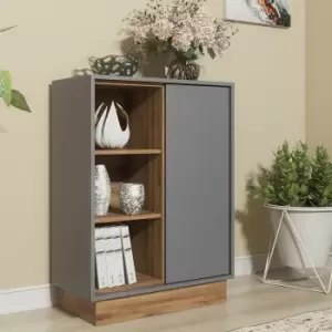 Image of Creative Furniture - Sideboard 100cm Sideboard Cabinet Cupboard tv Stand Living Room Oak&Black - grey & oak