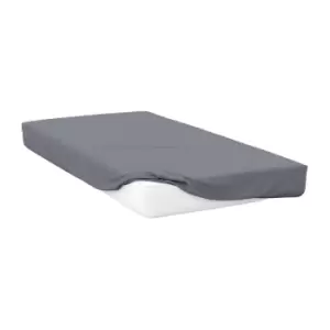 Image of Belledorm 200 Thread Count Egyptian Cotton Deep Fitted Sheet (Single) (Slate)