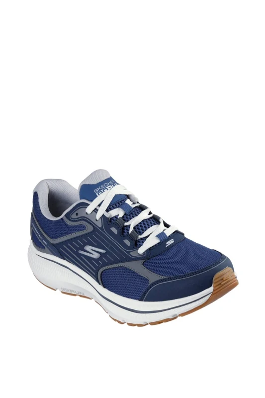 Image of Skechers Mens GO RUN CONSISTENT 2.0 Leather Lace Up Navy Size: 8 Navy Male 8