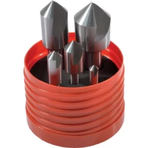 Image of 5-Pce 90DEG HSS Single Flute Countersink Set