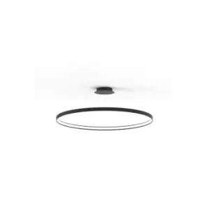 Image of Circle Integrated LED Pendant Ceiling Light, Black, 7820lm, 3000K
