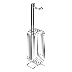 Image of Showerdrape Eclipse Wire Toilet Roll & Spare Paper Combo - Chrome
