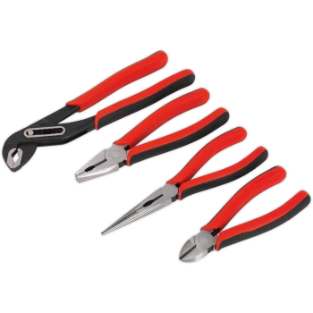 Image of Sealey 4 Piece Comfort Grip Plier Set