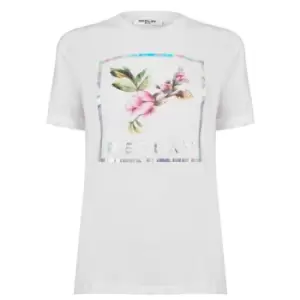 Image of Replay Floral Logo T-Shirt - White