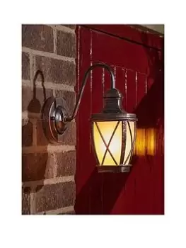 Image of Smart Solar Carriage Flaming Lantern 2Pk