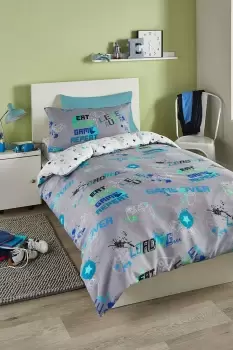 image of 'Game Glow' Childrens Bedroom Duvet Cover Set