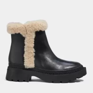 Image of Coach Jane Leather and Shearling Chelsea Boots - UK 4