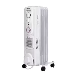 image of Devola 1500W Oil Filled Radiator (5 Fin) White - DVSOR5F15W