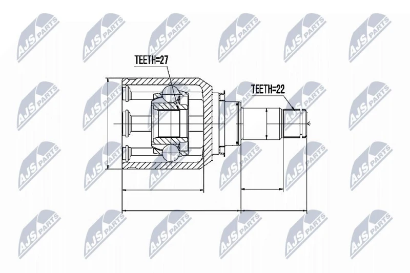Image of NTY CV joint kit NTY NPW-ME-007
