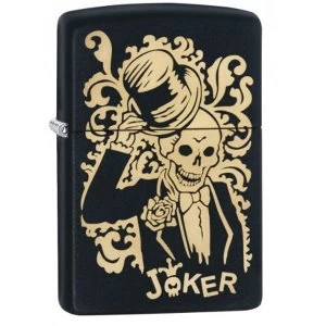 image of Zippo Joker Black Matte Finish Windproof Lighter