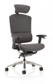 image of Trexus Ergo Click Plus Fabrimesh Headrest Grey Ref PO000064