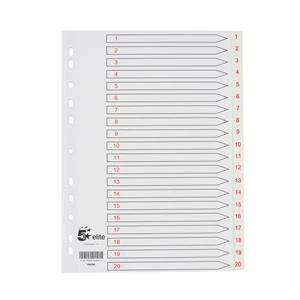 image of 5 Star Elite A4 Premium File Indices with White Tabs