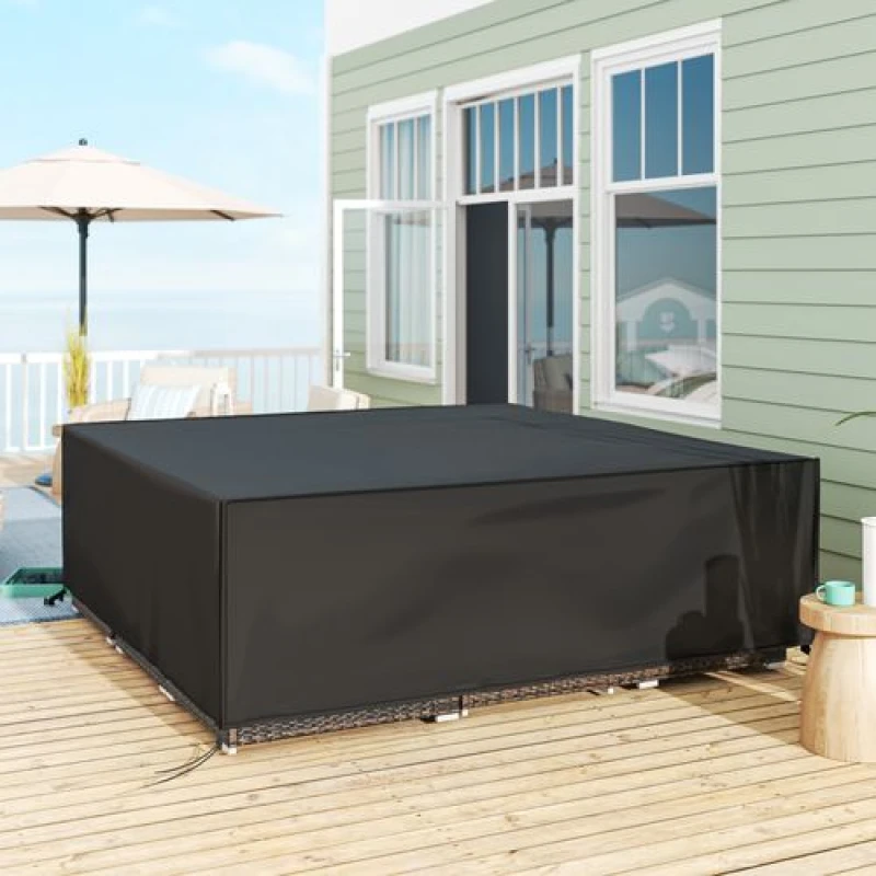 Image of Outsunny Large Garden Set Square Cover Outdoor Furniture Waterproof Resist Fade TJ Hughes 5063603023383