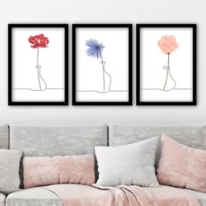 image of 3SC103 Multicolor Decorative Framed Painting (3 Pieces)