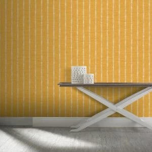 Image of Arthouse Wallpaper Silk Road Stripe Ochre Paper
